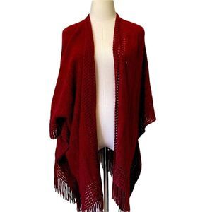 Nordstrom Max Edition Women's One Size Burgundy Sweater Shrug